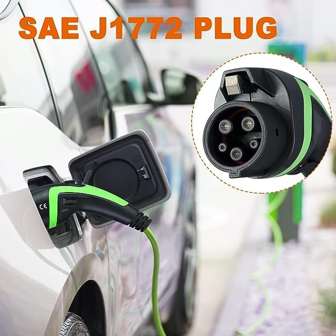 Load image into Gallery viewer, Vschnel Level 1-2 EV Charger,16A 110-240V 17ft Portable Electric Vehicle Charger,NEMA 6-20 Plug for J1772 Electric Cars