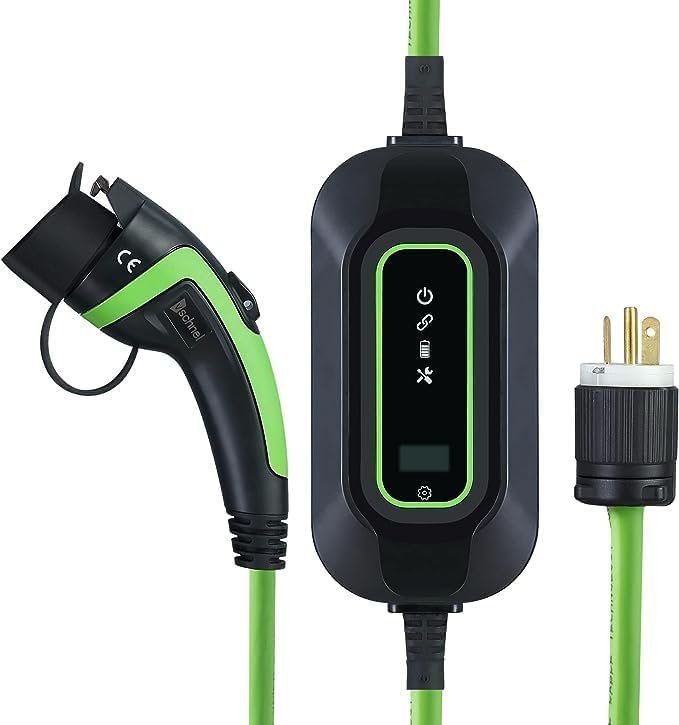 Load image into Gallery viewer, Vschnel Level 1-2 EV Charger,16A 110-240V 17ft Portable Electric Vehicle Charger,NEMA 6-20 Plug for J1772 Electric Cars
