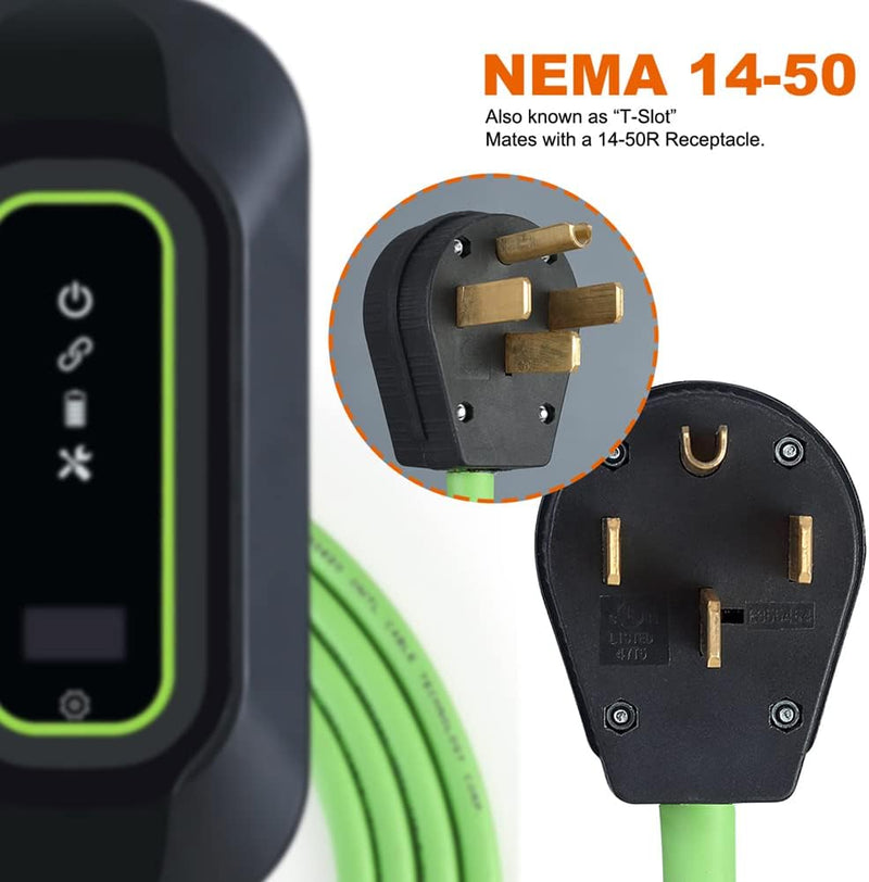 Load image into Gallery viewer, Vschnel Level 2 EV Charger 110-220V 8-32Amp Adjustable, 7.4kW Portable Electric Vehicle Charger Cable Indoor/Outdoor, NEMA 14-50 EVSE Personal EV Charger, Time Delay Function