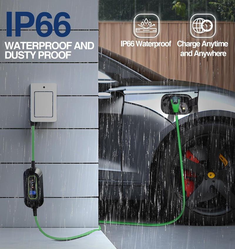 Load image into Gallery viewer, Vschnel Level 2 EV Charger 110-220V 8-32Amp Adjustable, 7.4kW Portable Electric Vehicle Charger Cable Indoor/Outdoor, NEMA 14-50 EVSE Personal EV Charger, Time Delay Function