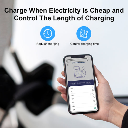 Vschnel EV Charger Level 2 48 amp Indoor/Outdoor Electric Car Charger, NEMA 14-50 EV Charger Plug UL/FCC WiFi Enabled EVSE Level 2 Charger, 27ft Cable - 240V Level 2 EV Charger