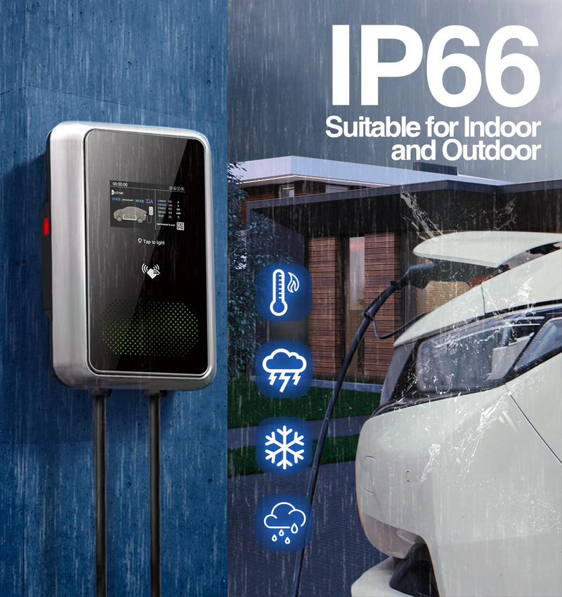Load image into Gallery viewer, Vschnel Level 2 EV Charger Station 8-48Amp Adjustable Current MAX 11.5KW WiFi Connector NEMA 14-50 Personal EV Charging Stations 27ft Cable UL/FCC 240V Wallbox for J1772