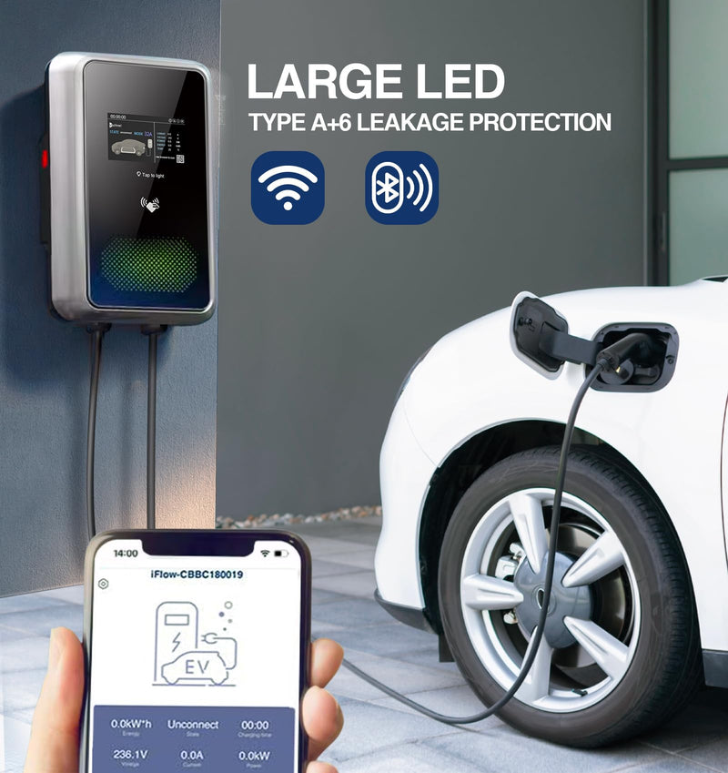 Load image into Gallery viewer, Vschnel Level 2 EV Charger Station 8-48Amp Adjustable Current MAX 11.5KW WiFi Connector NEMA 14-50 Personal EV Charging Stations 27ft Cable UL/FCC 240V Wallbox for J1772