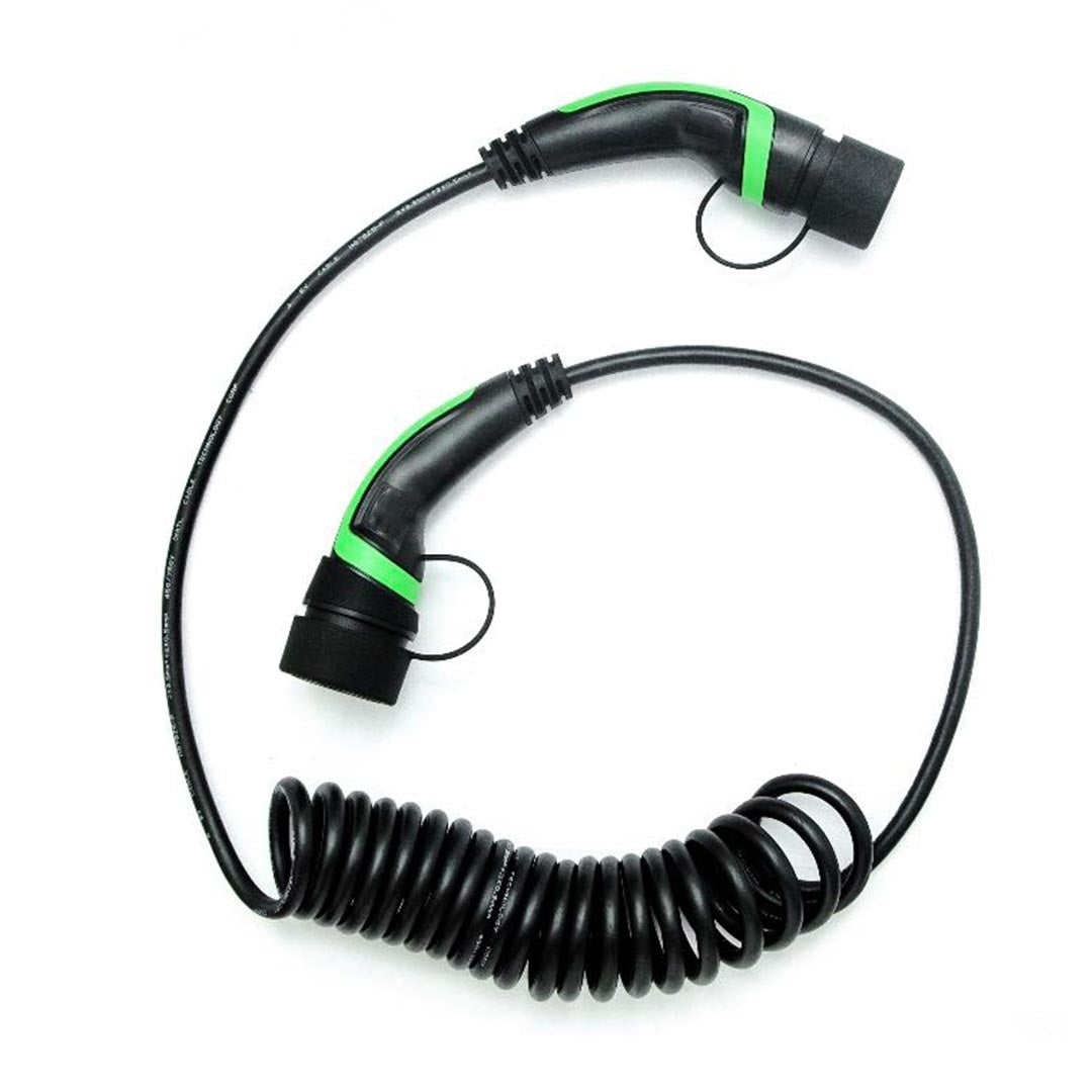 EU Standard EV Charger Model 3 Spiral Cable